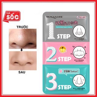 (Siêu hot) Set Lột mụn 3 miếng Bioaqua - Siêu Phẩm mặt nạ Lột Mụn Đầu Đen Mũi