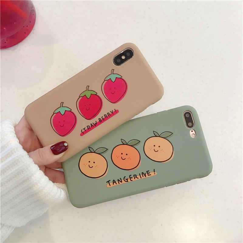 Ốp điện thoại họa tiết trái cây hoạt hình thời trang cho iPhone Xsmax XR XS X 7 8 6 6S Plus 6sPlus 7plus | BigBuy360 - bigbuy360.vn