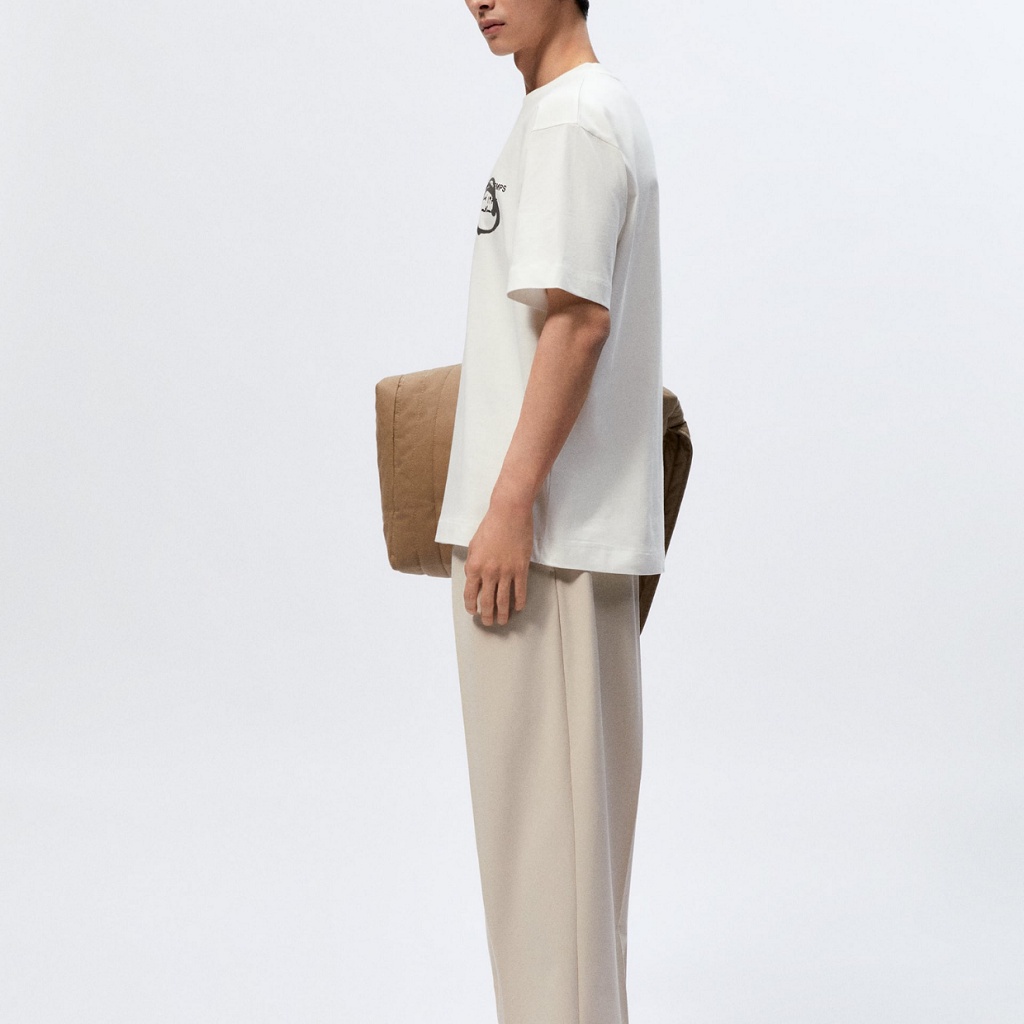 Áo thun nam  Unisex cho cả bạn nữ - Áo phông form rộng - Mã In Hình Tròn Xám - THE BEAR -MS8