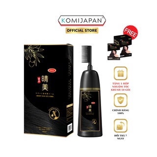 Lược nhuộm tóc phủ bạc thảo dược komi nhật bản chai 350ml