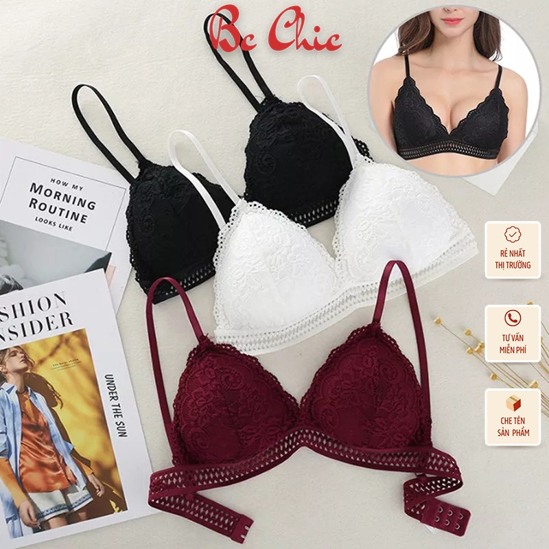 Áo Lót Nữ Ren không gọng mềm mại thiết kế hoạ tiết hoa tôn vòng 1 gợi cảm mẫu B7311 BC_CHIC LINGERIE