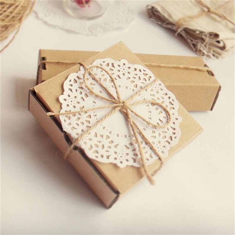Cuộn dây thừng gai dầu dài 33m dùng làm trang sức đồ thủ công DIY