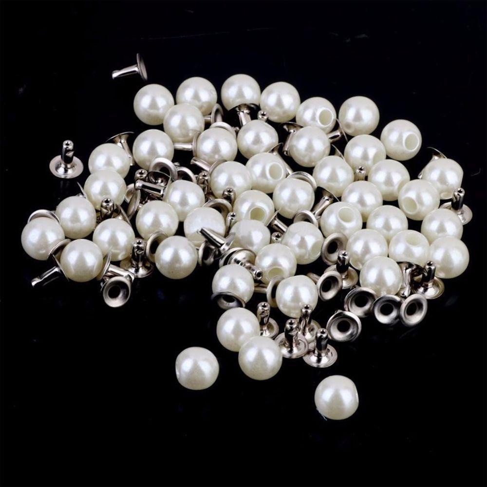 Đinh Tán Hình Tròn Cỡ 6mm Bằng Da Dùng Trang Trí Giày / Túi Xách
