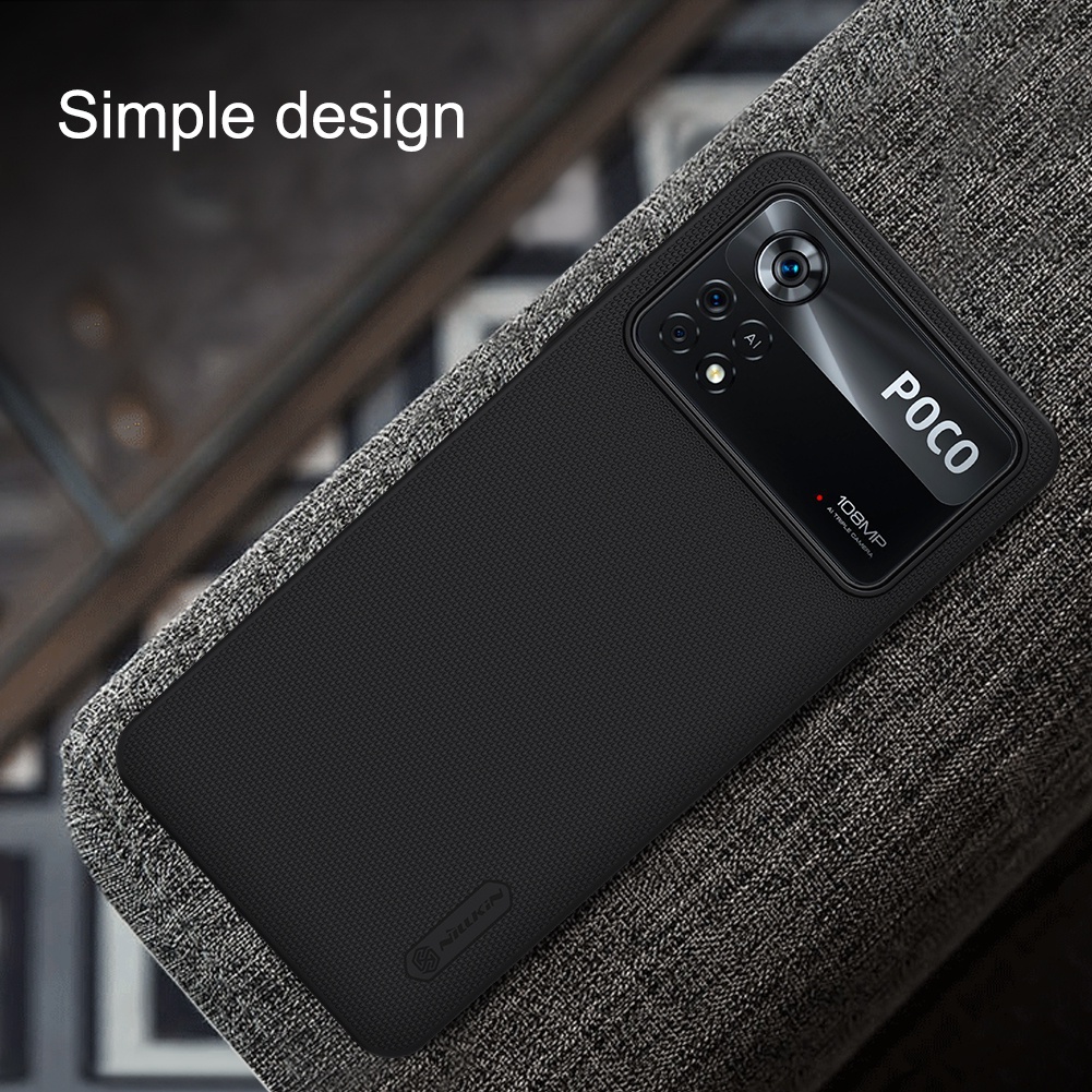 Ốp điện thoại NILLKIN bằng PC cứng siêu mỏng mặt nhám chống sốc chống vân tay cho Xiaomi Poco X4 Pro 5G