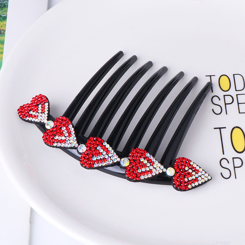 Lược Cài Tóc Đính Đá 7 Răng Thời Trang Hàn Quốc Cho Nữ
