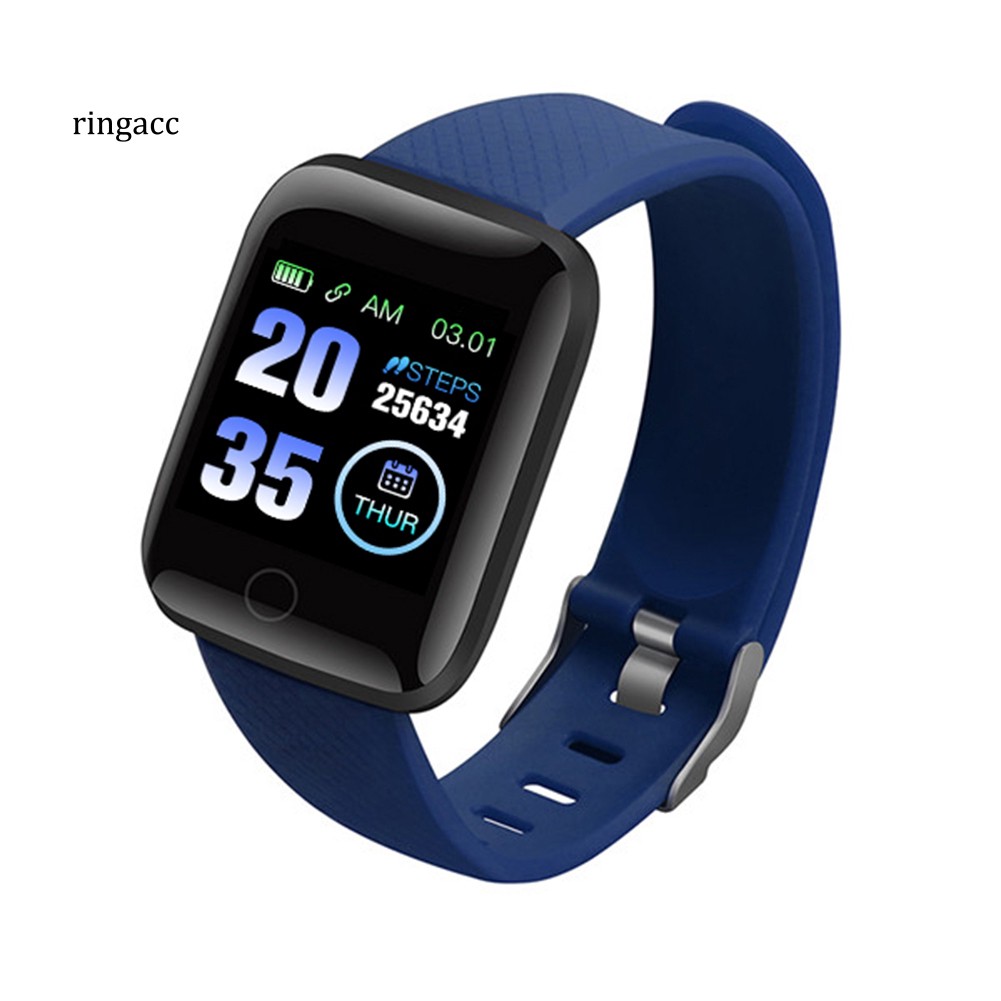 【RAC】116plus Bluetooth 4.2 Heart Rate Sleep Monitor Pedometer Fitness Smart Bracelet