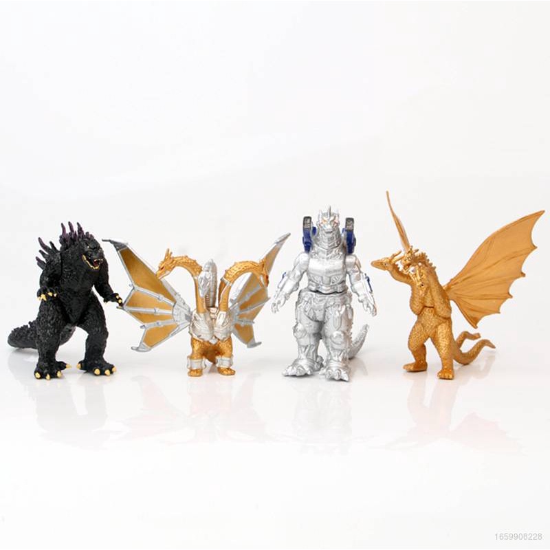 Bộ 4 Mô Hình Godzilla King Ghidorah Mecha Godzilla Mecha King Gidorah Trang Trí Nhà Cửa