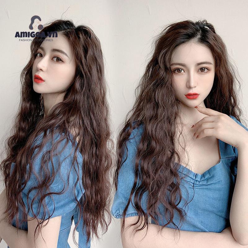 ✨✨dải tóc giả nữ kẹp xoăn sóng cao cấp làm dày tóc