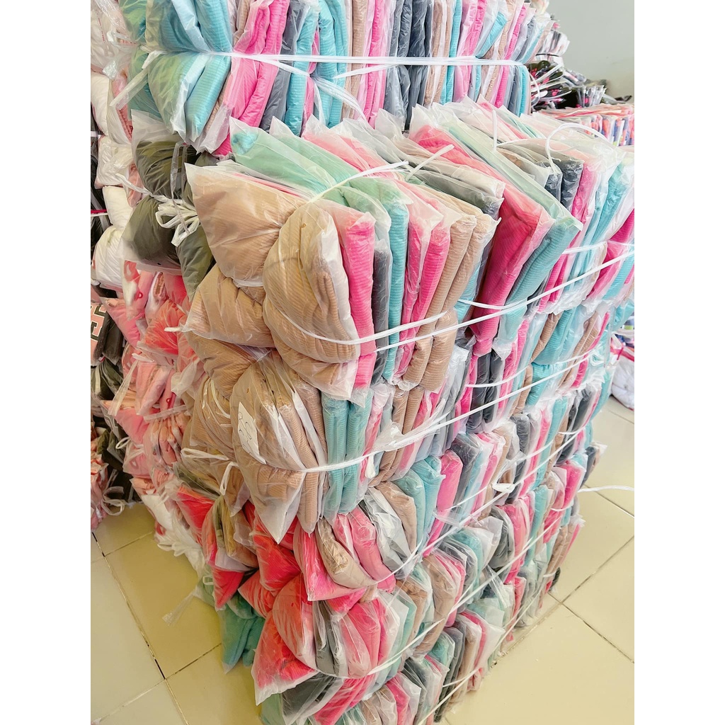 Đồ bộ nữ, set đồ bộ quần legging đai cao có túi và áo ôm ngắn tay lai bầu vải thun cotton gân borip co giản xịn