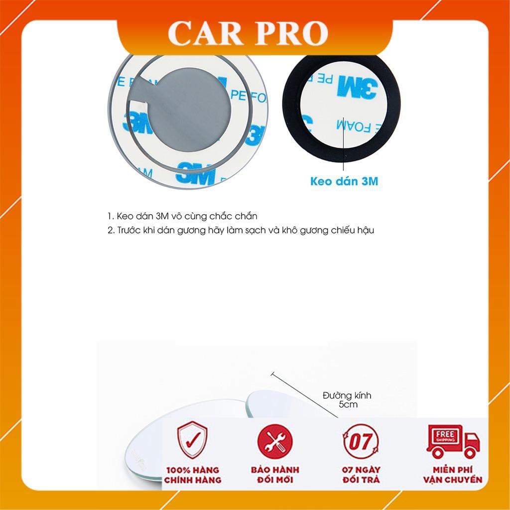 Gương cầu lồi gắn kính hậu ô tô xoay 360 xóa điểm mù - CAR PRO