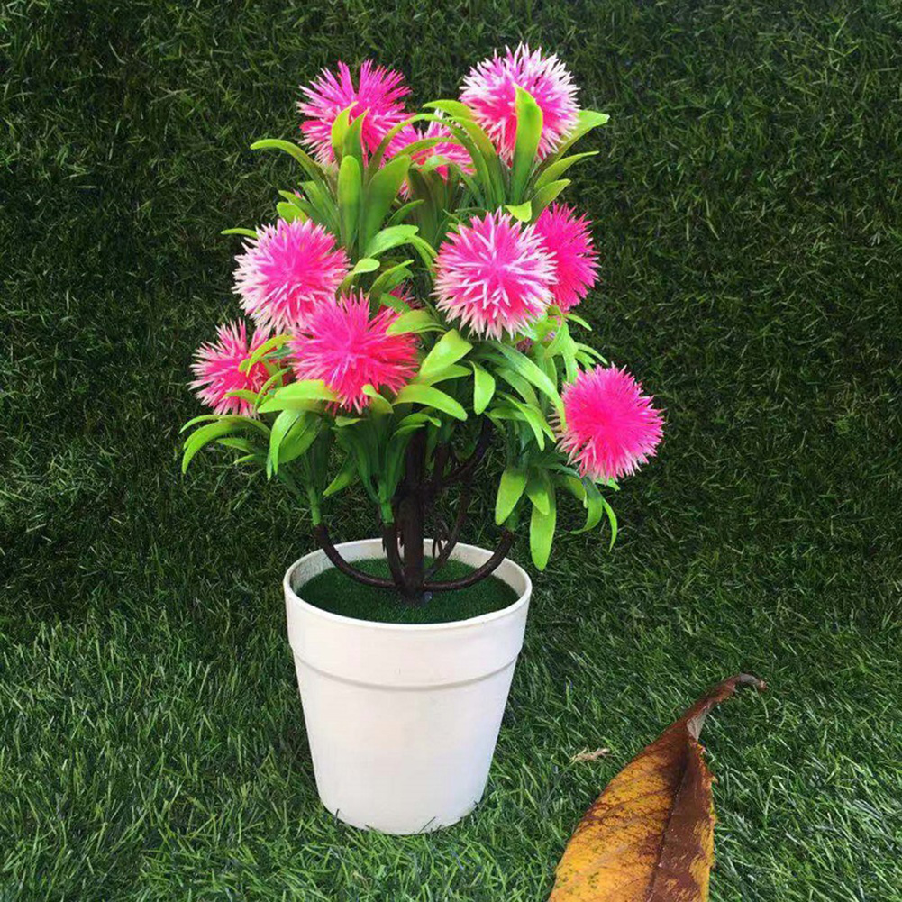 Chậu Hoa Nhân Tạo Để Bàn Trang Trí Bắt Mắt Tiện Dụng