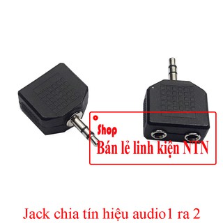 Jack chia tín hiệu audio 3.5mm 1 ra 2