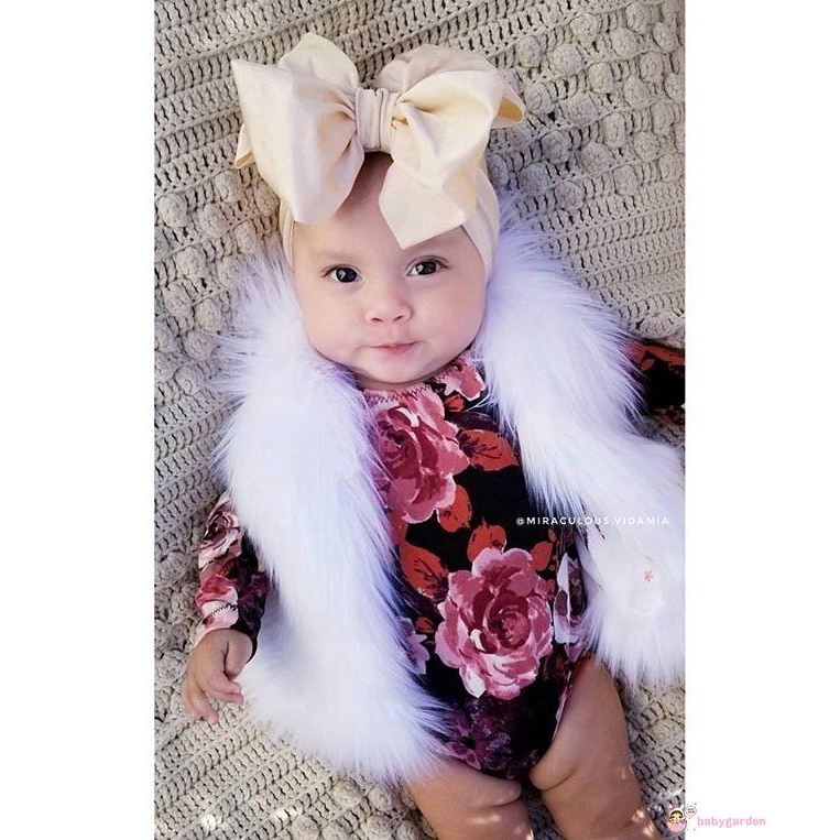 Áo Khoác Ghi Lê Phối Lông Cho Bé Gái