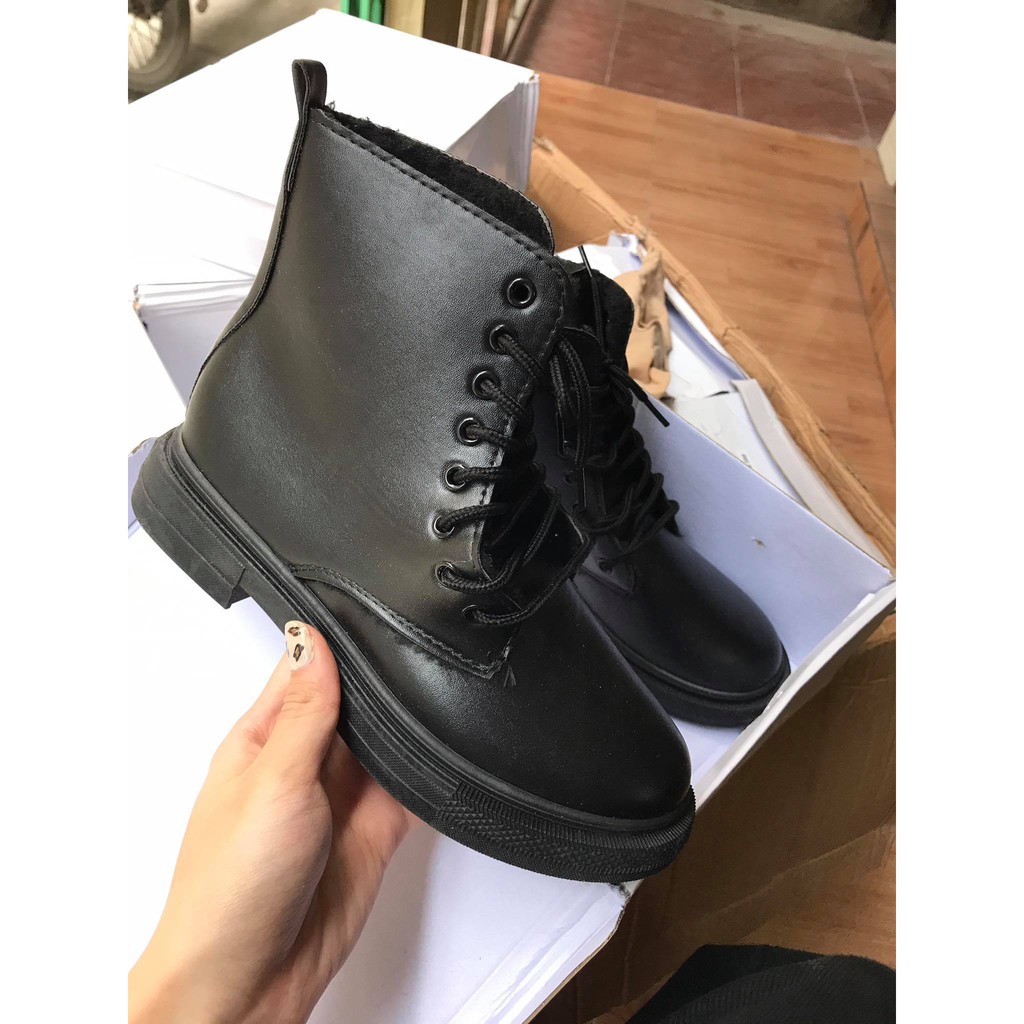 ] boot ulzzang hàn quốc đẹp buộc dây