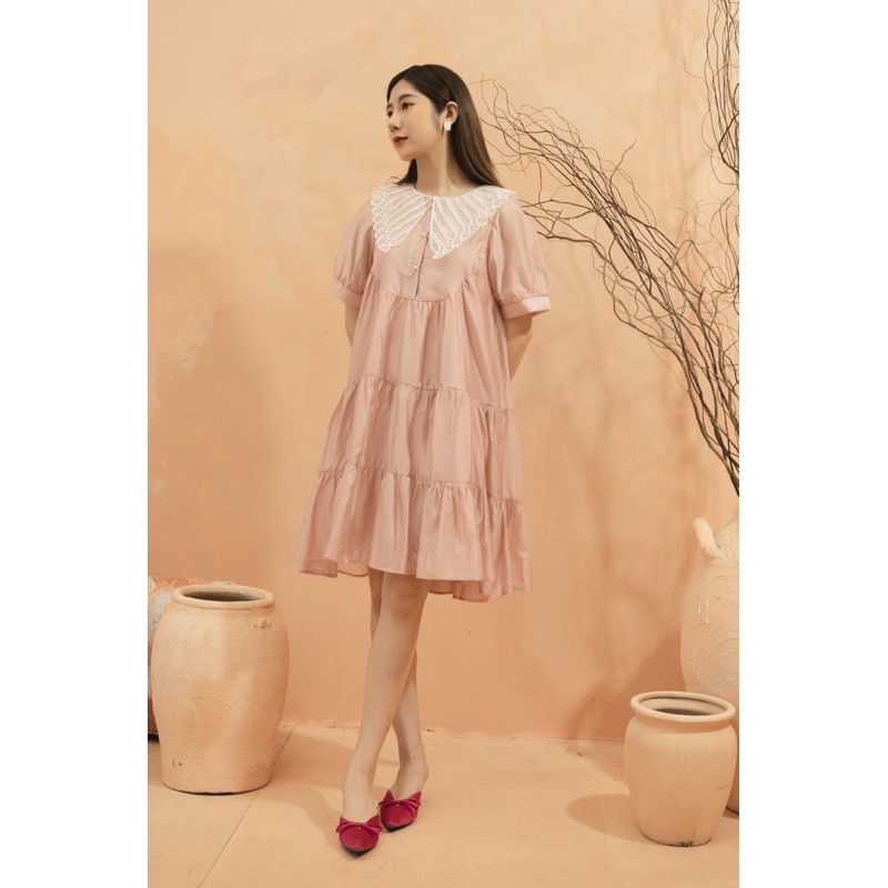 [Mã FATHANG5 giảm 10K đơn 50K] Đầm tơ nhật cổ ren | BigBuy360 - bigbuy360.vn