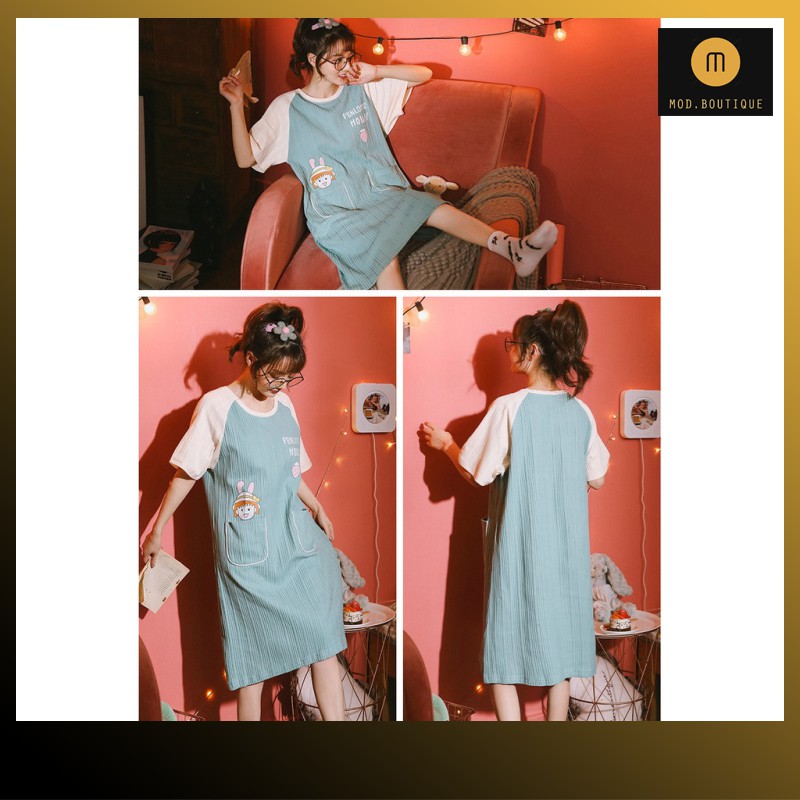 Váy Mặc Nhà Trẻ Trung, Váy Suông Ngủ, Váy Ngủ Cute , Váy Ngủ Dễ Thương Vay ngu V8 | BigBuy360 - bigbuy360.vn