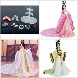 Búp bê cổ trang tặng pk 8 món hộp đựng xinh xắn8