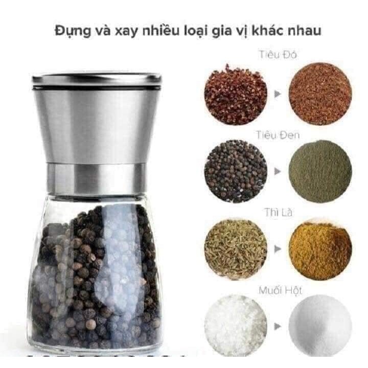 Lọ Xay Tiêu Thủy Tinh Cầm Tay Đa Năng | BigBuy360 - bigbuy360.vn