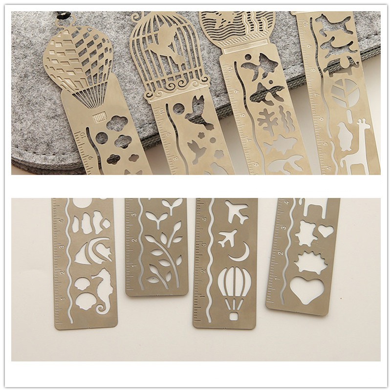 SeamiArt Thước Nhựa Hỗ Trợ Đánh Dấu Trang Sách Tiện Dụng