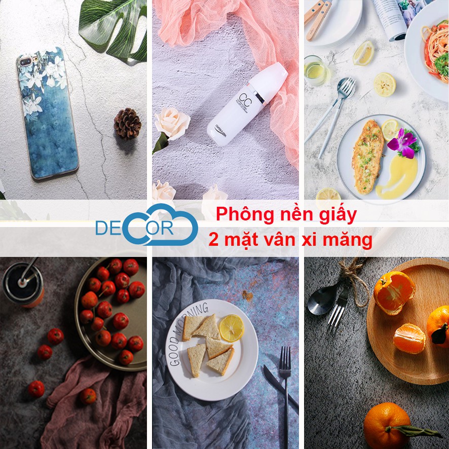 PHÔNG NỀN GIẤY CHỤP ẢNH SẢN PHẨM XI MĂNG 2 MẶT, CHỤP ẢNH QUẦN ÁO, GIÀY DÉP, ĐỒ ĂN, THỨC UỐNG, MỸ PHẨM,vv...