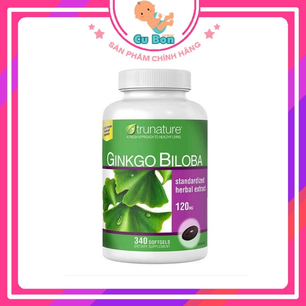 viên uống Bổ não Trunature gingko biloba with vinocetine 120mg của Mỹ 340 viên