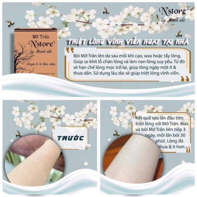 Combo triệt lông wax lông handmade SHINY + mỡ trăn N'STORE [tặng kèm dụng cụ wax] | BigBuy360 - bigbuy360.vn