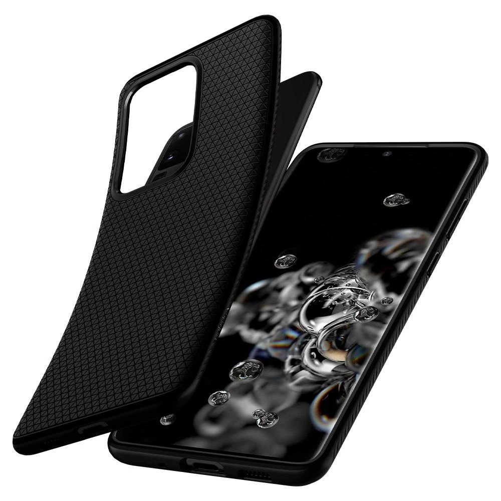 Ốp lưng chống sốc hàng hiệu Spigen Liquid Air màu đen Samsung Galaxy S20 | S20 Ultra | S20 Plus