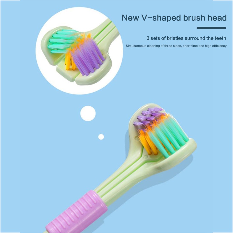 Bàn Chải Đánh Răng 3 Mặt Lông Mềm Cho Người Lớn