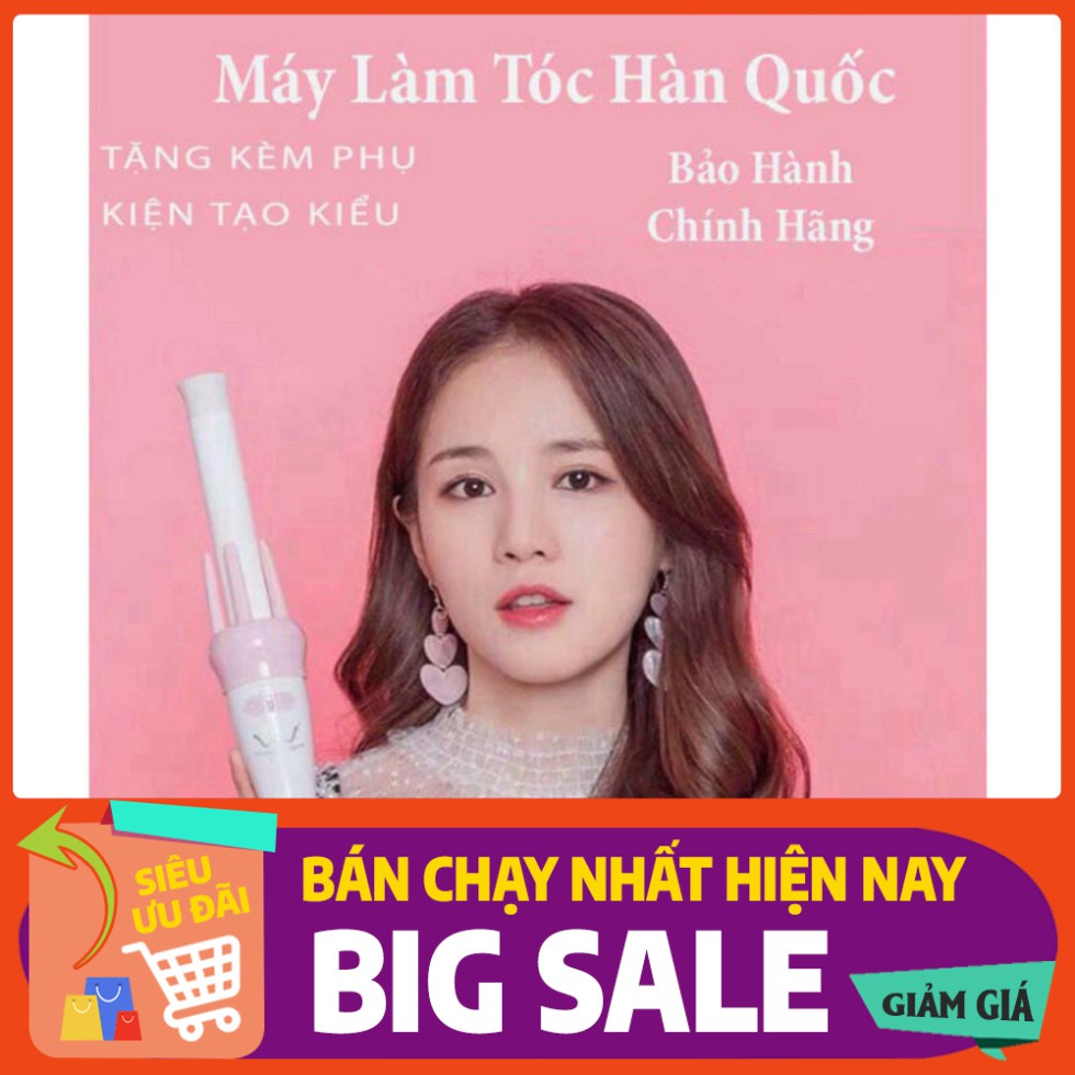 [FREE SHIP] [ BẢO HÀNH 12 THÁNG ] MÁY LÀM TÓC UỐN XOĂN XOAY TỰ ĐỘNG 360 VIVID & VOGUE HÀN QUỐC, TẶNG KÈM PHỤ KIỆN TẠO KI