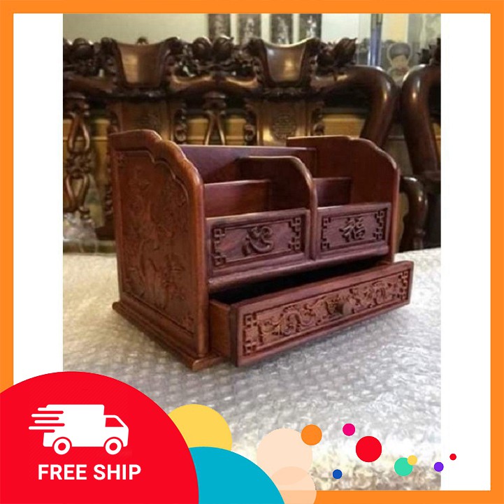 Mỹ Nghệ Bắc Ninh  Hộp đa năng gỗ hương ,KT 22*15*16 cm =-shop đồ gỗ Nhân Ái