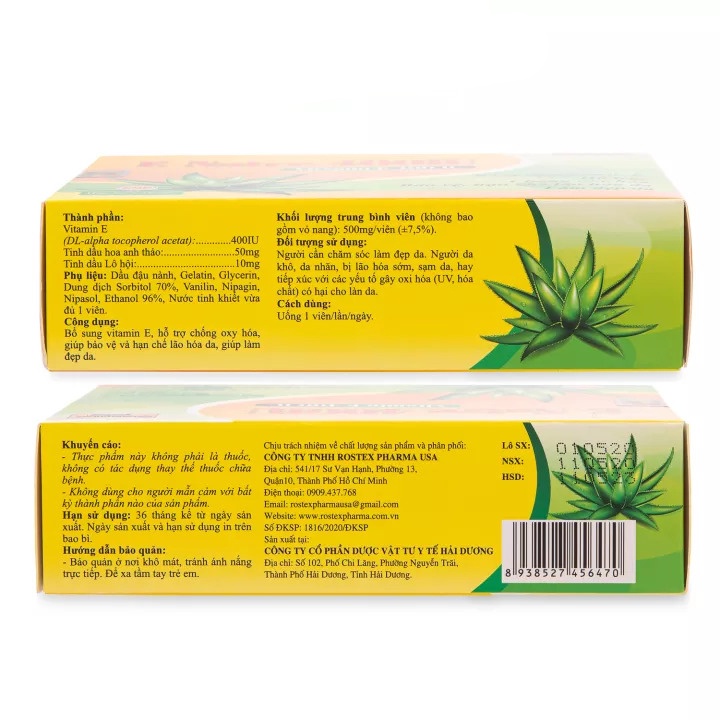 VITAMIN E NATRE 400IU hỗ trợ làm đẹp da, chống lão hóa - Hộp 30 viên