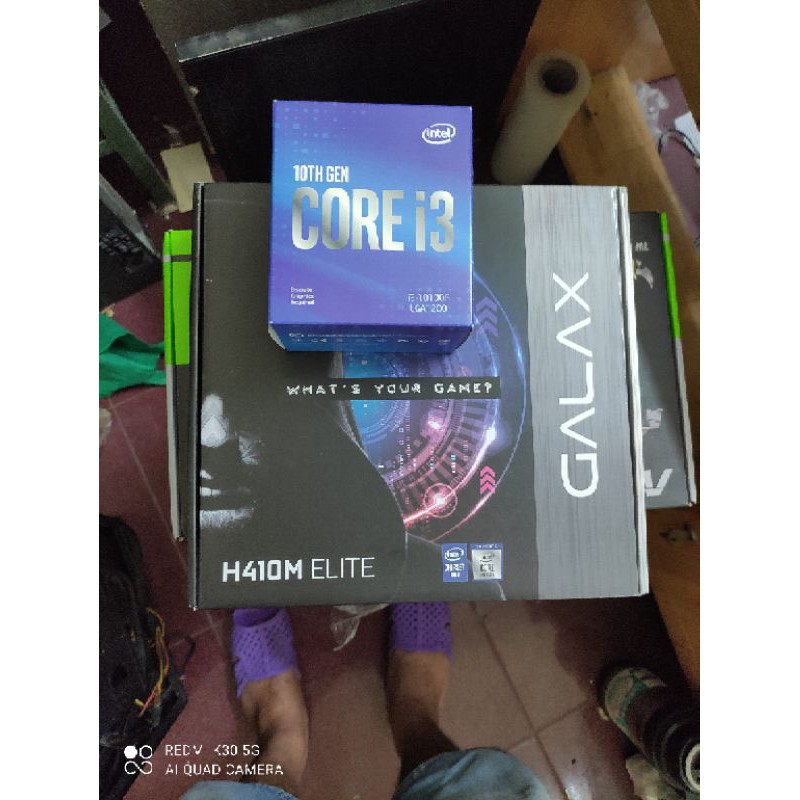Combo Main Galax H410 và I3 10100F New box 20