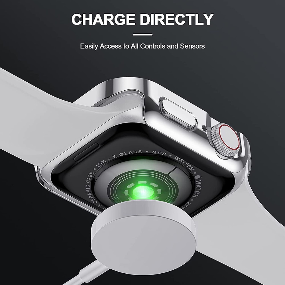 Ốp Khung Kim Loại Mạ Điện Chống Nước Bảo Vệ Cho apple watch band 45mm 44mm 41mm 40mm 7 6 se 5 4 Ốp