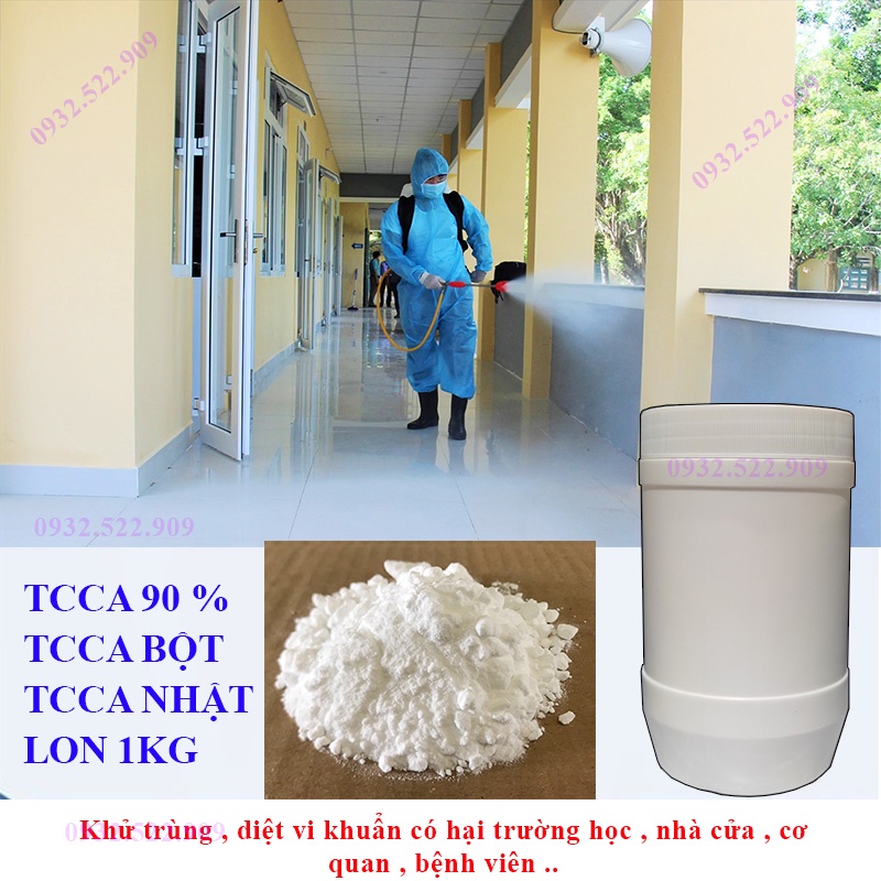 1kg TCCA 90, TCCA Bột Xử Lý Nước Hồ Bơi, Khử Trùng Nhà Cửa, Tẩy Rong Rêu