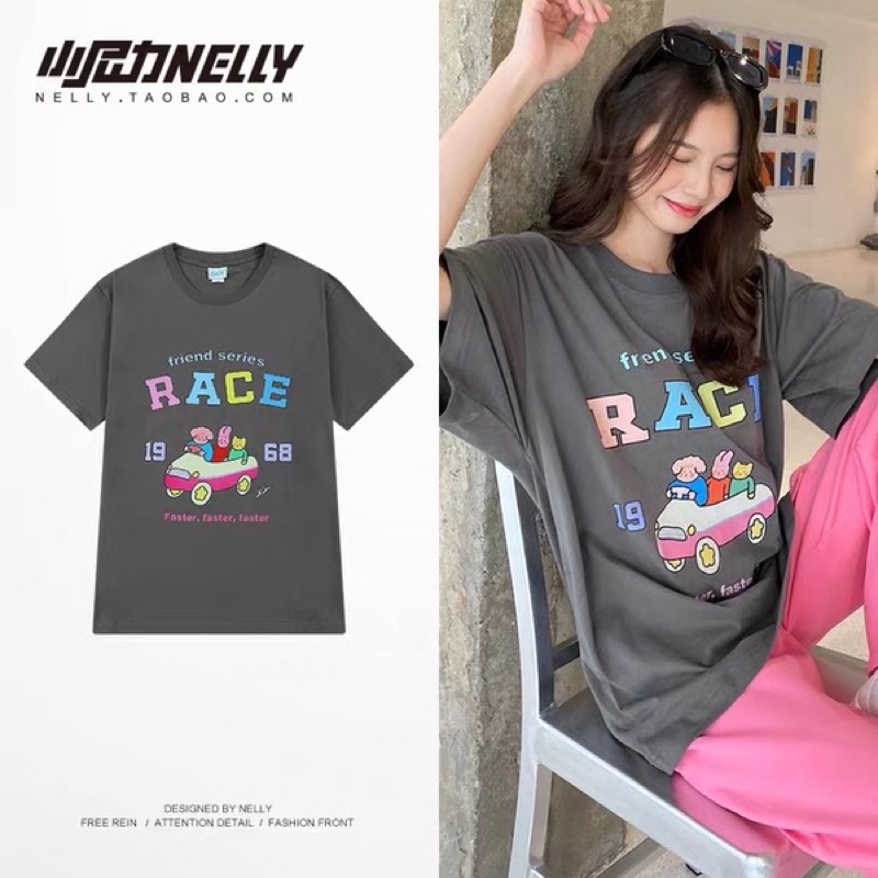 Áo phông nelly heybig sale (có sẵn) asl friend series race