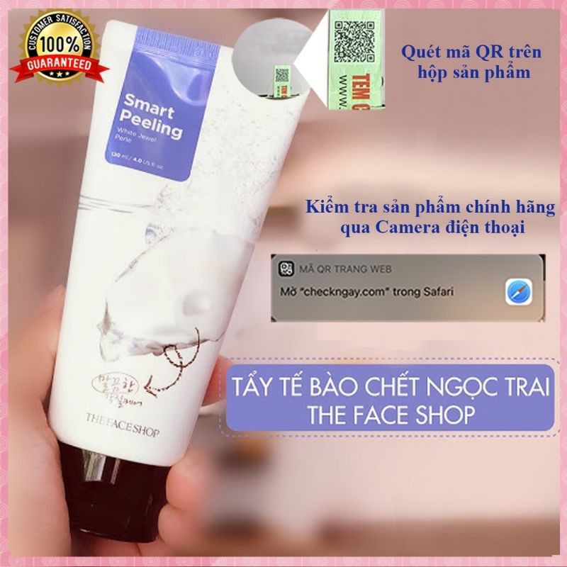 Tẩy Da Chết - Tẩy Tế Bào Chết Chiết Xuất Ngọc Trai The Face Shop Smart Peeling White Jewel