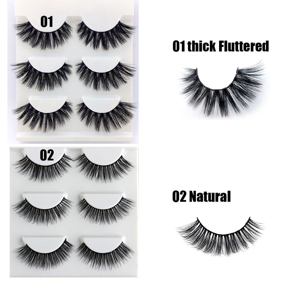 Set 3 Cặp Lông Mi Giả MIH SKONHED Thời Trang Dành Cho Nữ