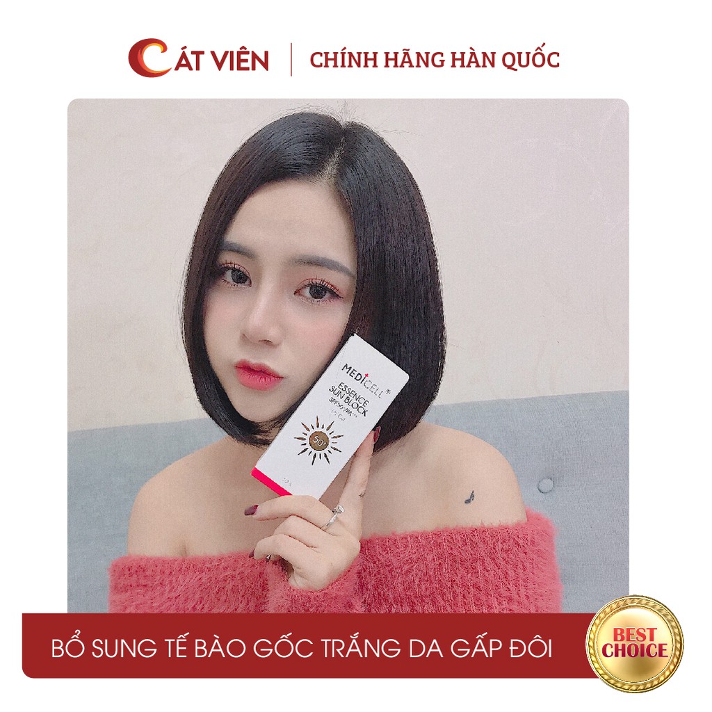 Kem chống nắng nâng tone Medicell, chống tia UV ánh sáng xanh SPF 50 PA+++, dưỡng ẩm dưỡng trắng cho mọi loại da 50ml