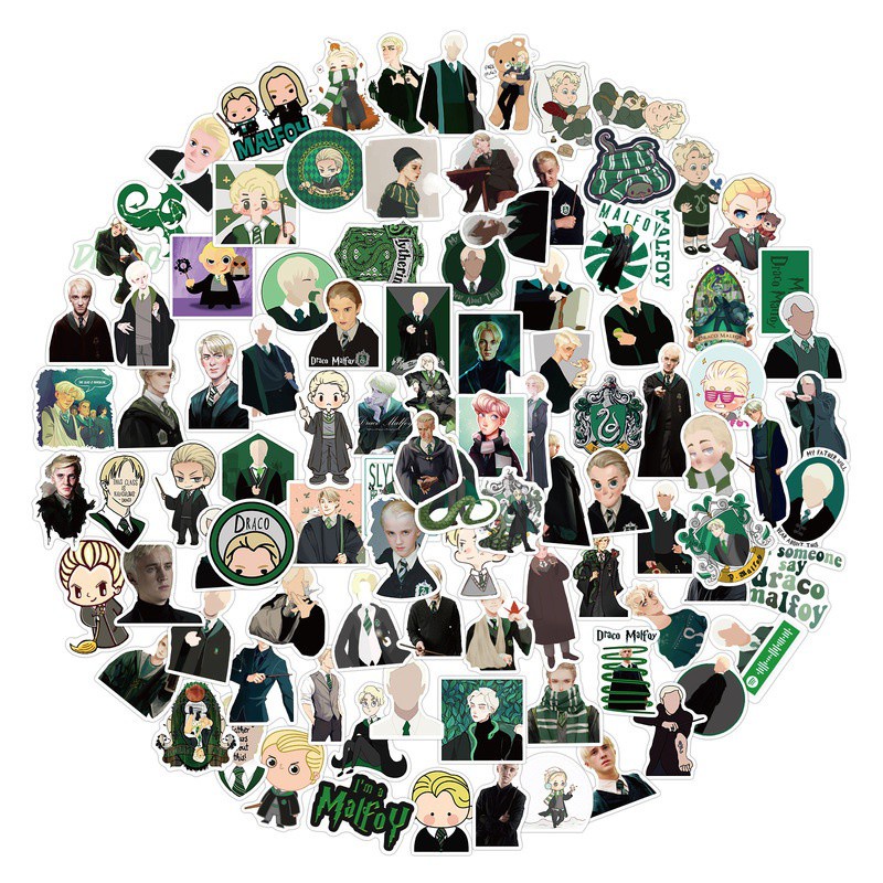 Set 25/ 50/ 100 miếng dán trang trí họa tiết graffiti hoạt hình đáng yêu đa năng