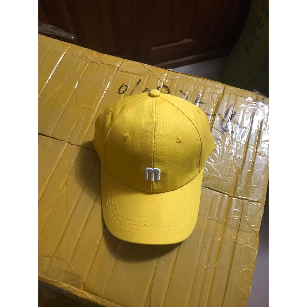 Mũ lưỡi trai, nón kết thêu chữ M phong cách Ulzzang form unisex nam nữ M01
