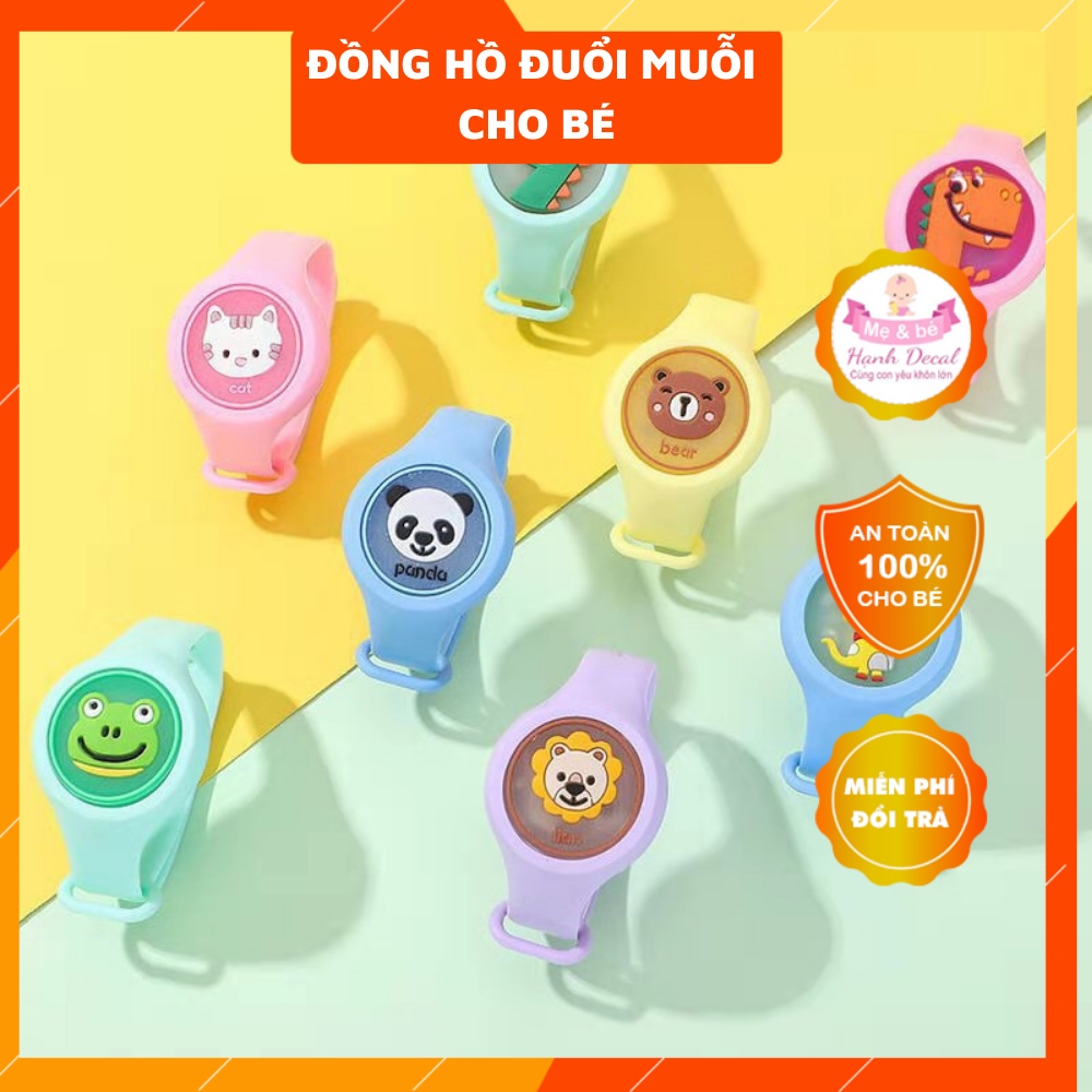 (Chọn mẫu) Đồng Hồ Tinh Dầu Đuổi Muỗi Phát Sáng Hoạt Hình Dễ Thương Cho Bé kèm hộp 🌟 FREESHIP 🌟