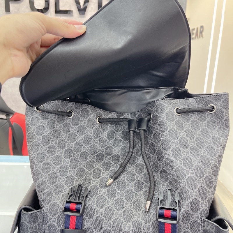 ⚡️[Mirror Quality] - Balo Gu*cci Canvas GG Black Backpack, Ba lô GC