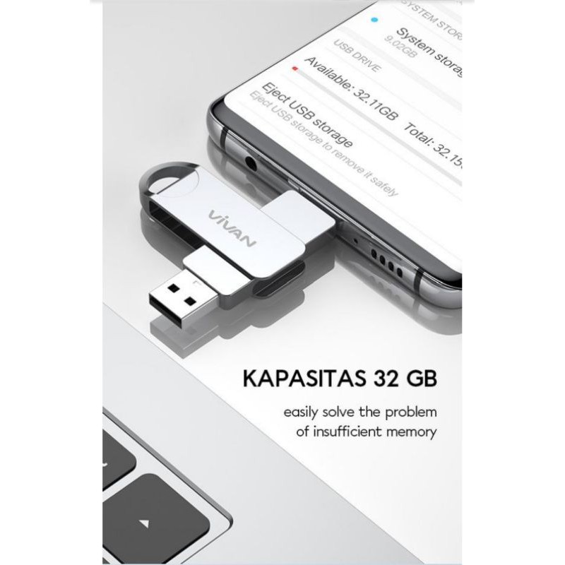 Usb Otg Vivan Vom132 32gb Cho Mọi Loại Điện Thoại | BigBuy360 - bigbuy360.vn