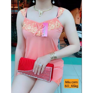 Đồ ngủ thun lạnh phối ren