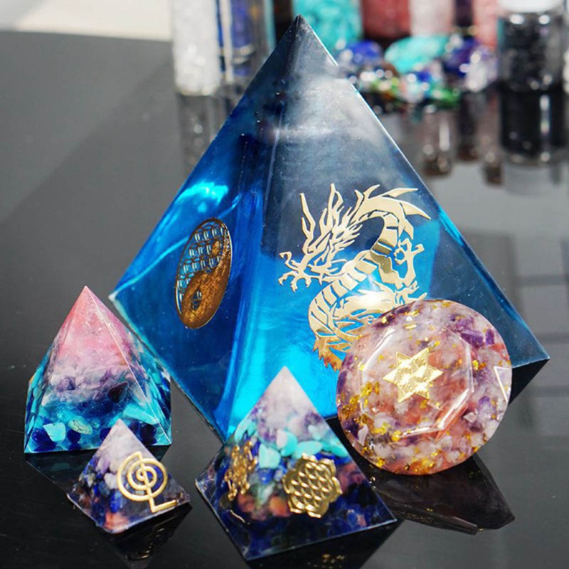 San * 30 Miếng Dán Tòa Tháp Orgonite Bằng Nhựa Epoxy Resin Họa Tiết Kim Tự Tháp M
