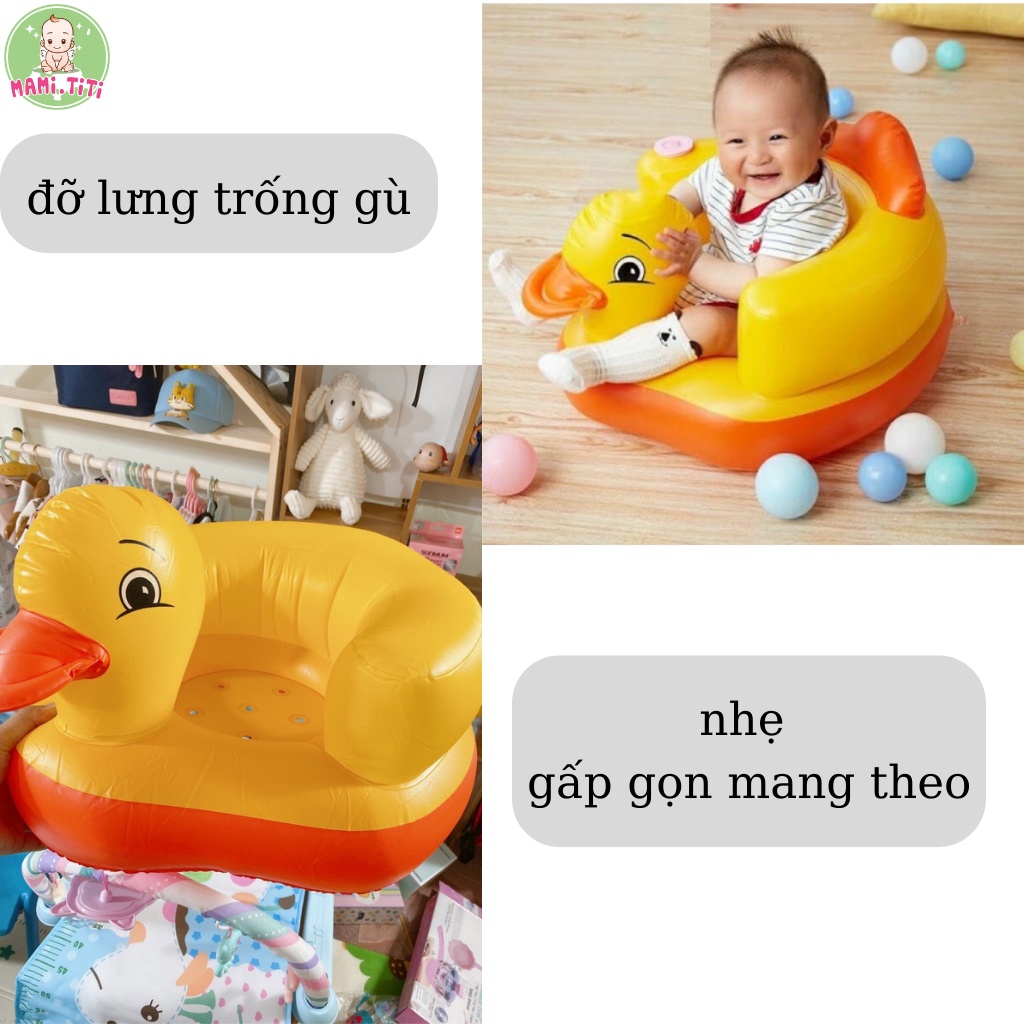 Ghế hơi tập ngồi cho bé, ghế hơi hình vịt cho bé