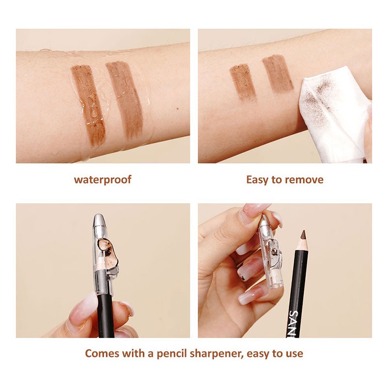 Bút Chì Kẻ Mày Chống Thấm Nước 3 Màu