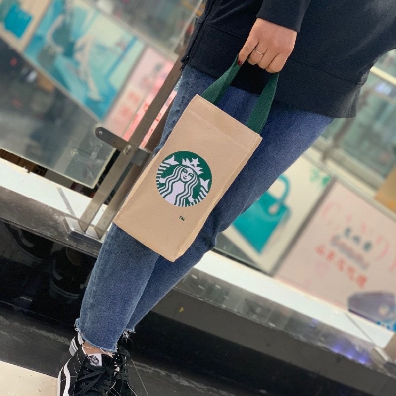 Túi vải tote Starbucks đựng bình nước bình giữ nhiệt 🌼