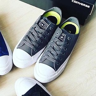 Giày Ck2 AllStar Nam Cổ Thấp Xám Đậm
