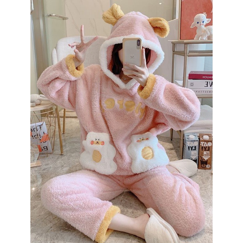 ORDER_ Bộ Ngủ Bông Here Túi Gấu Năng Động N140 | BigBuy360 - bigbuy360.vn